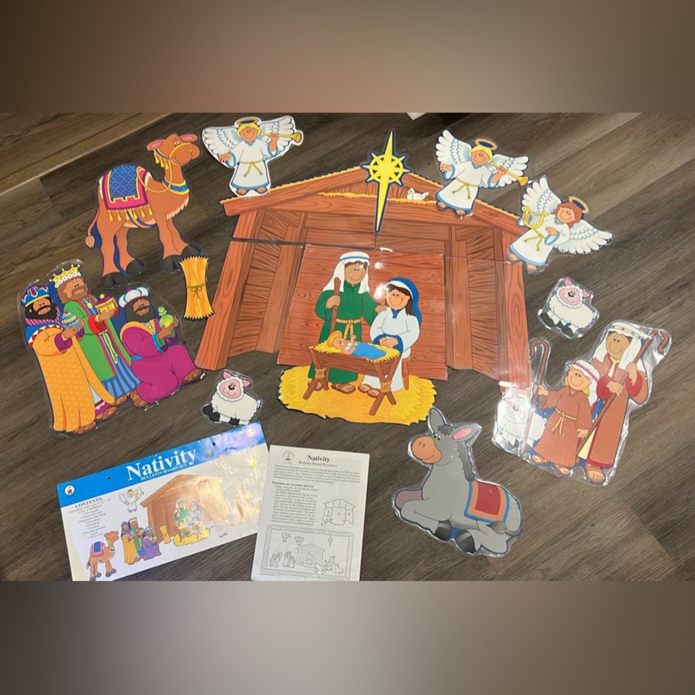 Nativity Scene Carson Dellosa Vintage Cutout Set